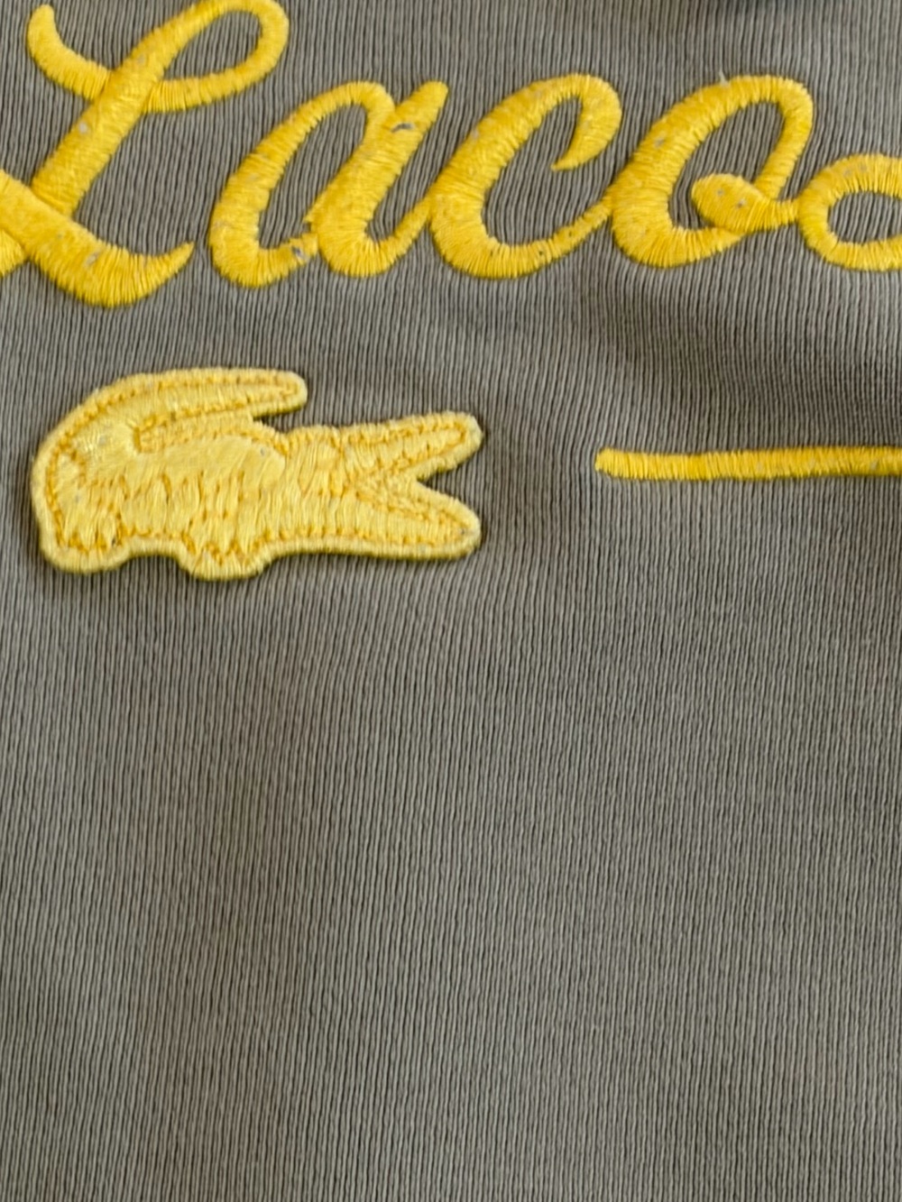Lacoste Rare René Script Logo Hoodie L Sage Green Classic Fit 100% Cotton - Picture 8 of 13